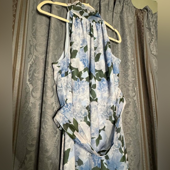 Sachin & Babi Kayla Floral Halterneck Gown Blue - Picture 7 of 9